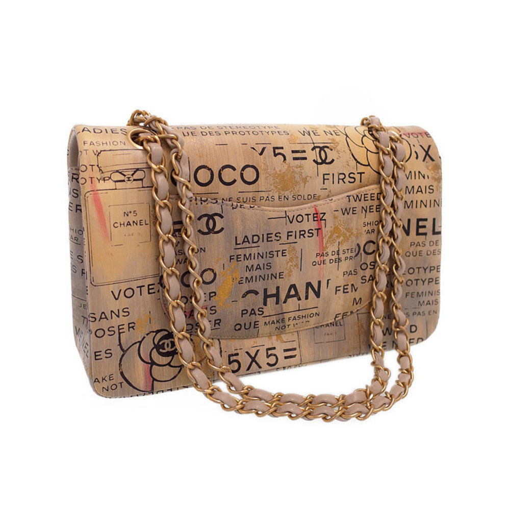 Chanel Shoulder Graffiti Chain Bag